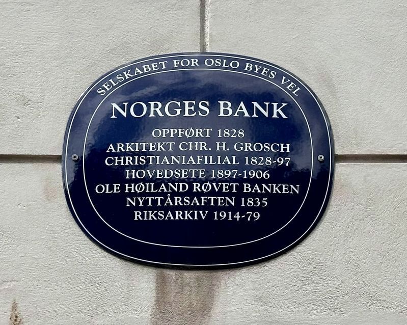 Norges Bank Marker image. Click for full size.