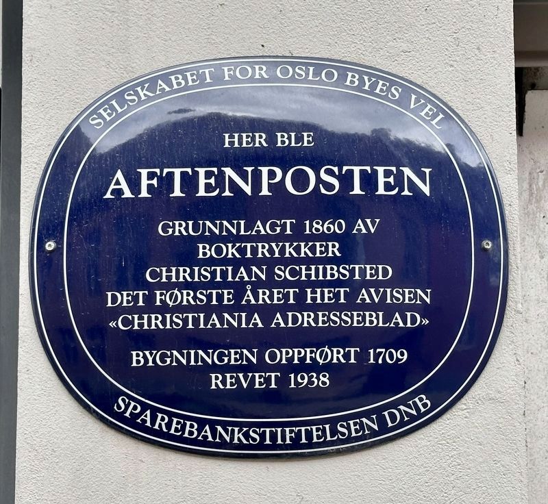 Aftenposten / The Evening Post Marker image. Click for full size.