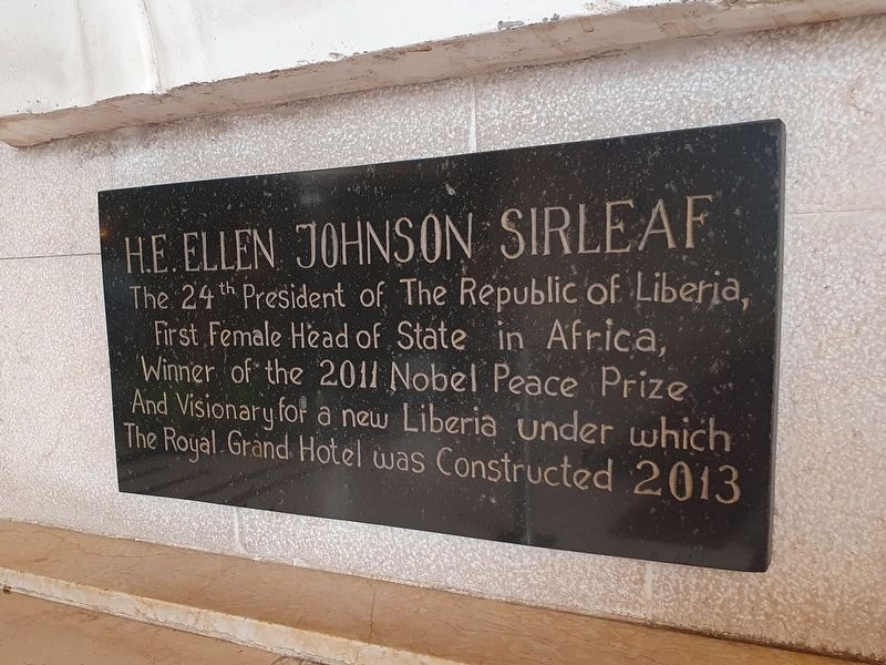 H.E. Ellen Johnson Sirleaf Marker image. Click for full size.