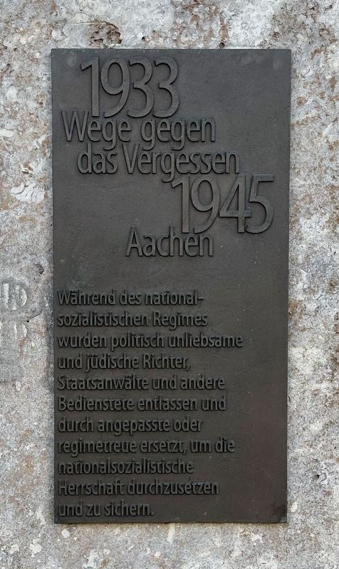 Nazi-Recht / Nazi Law Marker image. Click for full size.