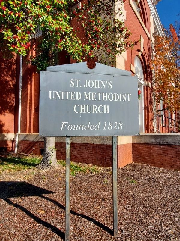 St. John's Methodist Church sign image. Click for full size.