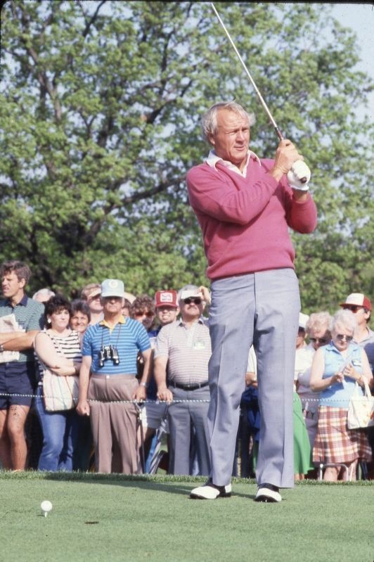 Arnold Palmer at the 1984 Memorial Tournament pro-am image. Click for full size.