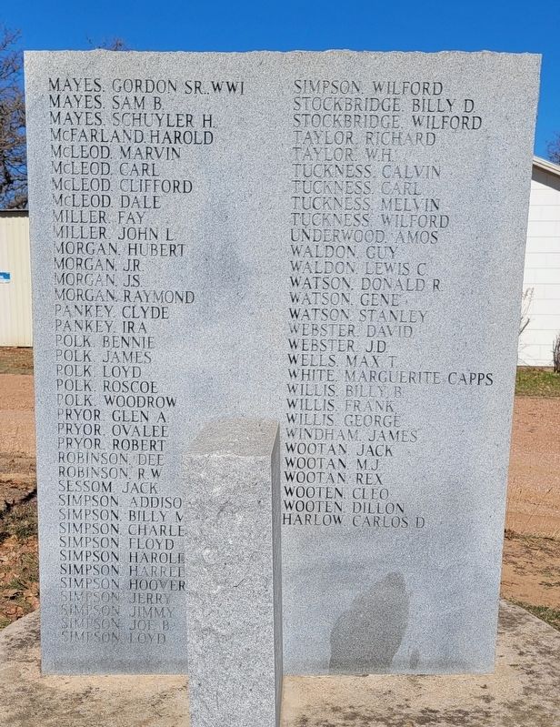 Veterans of the Hutchison School Marker - Reverse Side image. Click for full size.