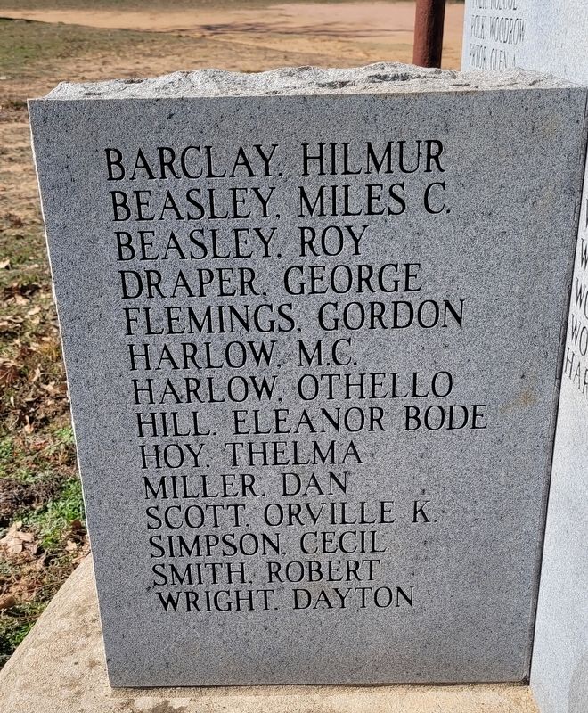 Veterans of the Hutchison School Marker - Extra Panel image. Click for full size.
