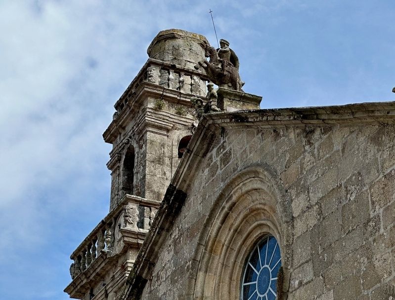 Church of Santiago detail - Saint James, not evangelizing image. Click for full size.