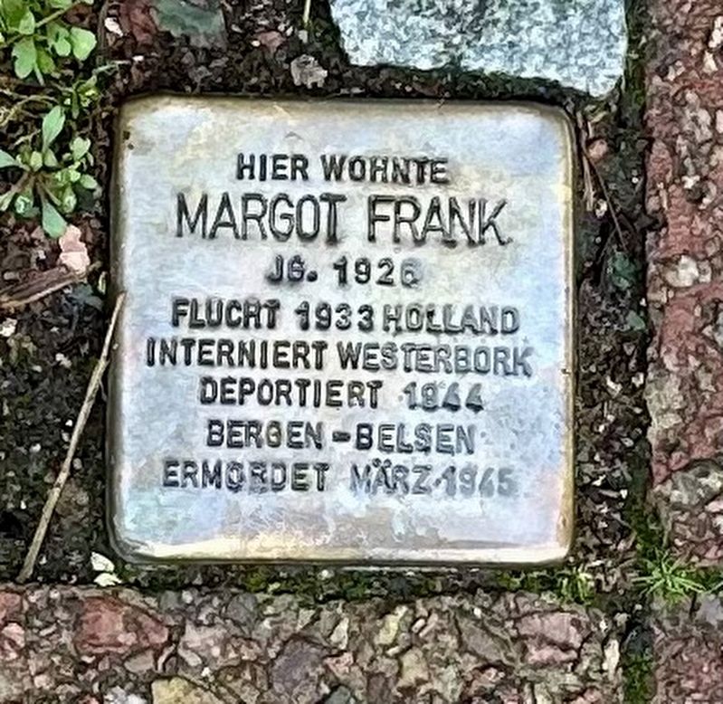 Margot Frank Marker image. Click for full size.