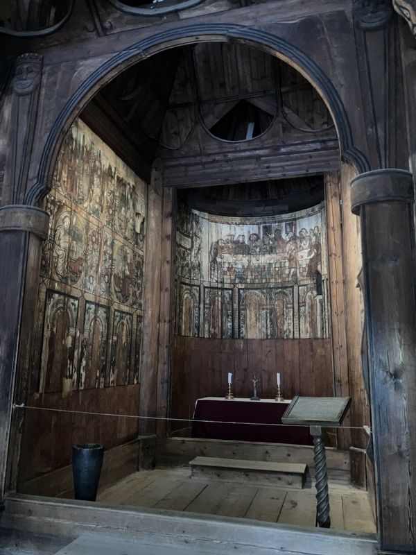 Gol Stave Church, Interior image. Click for full size.
