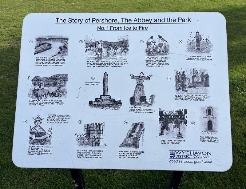The Story of Pershore, The Abbey and the Park Marker image. Click for full size.