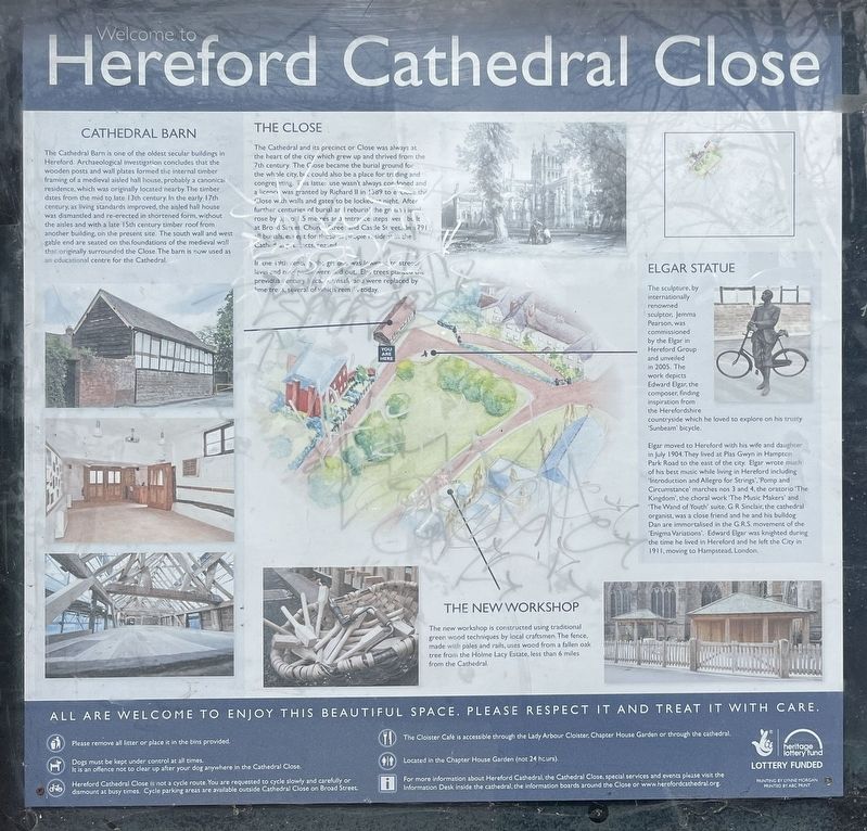 Hereford Cathedral Close Marker image. Click for full size.