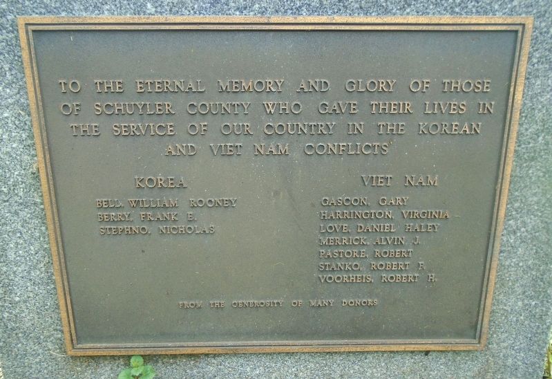 Korean and Viet Nam Conflicts Memorial Marker image. Click for full size.