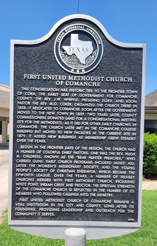 First United Methodist Church of Comanche Marker image. Click for full size.