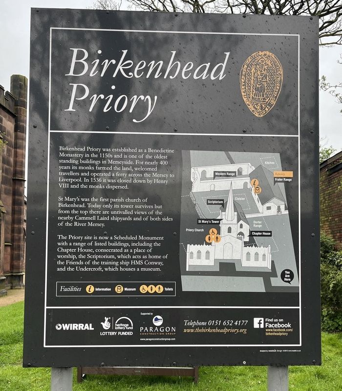Birkenhead Priory Marker image. Click for full size.