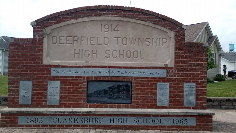Deerfield Township High School Marker image. Click for full size.