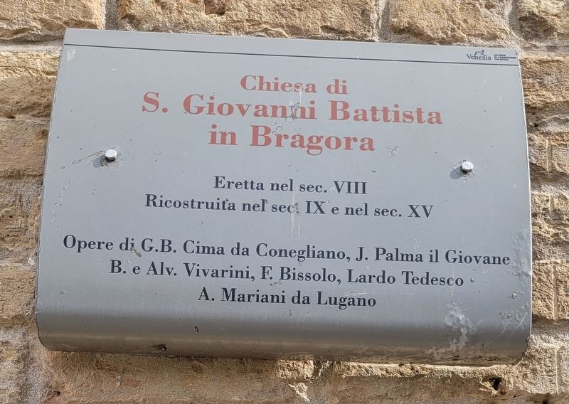 Chiesa di S. Giovanni Battista in Bragora Marker image. Click for full size.