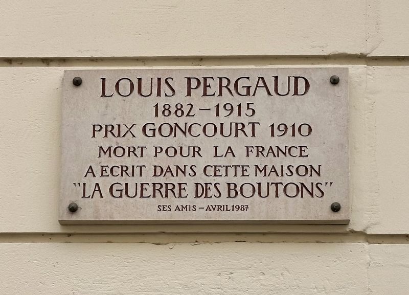 Louis Pergaud Marker image. Click for full size.