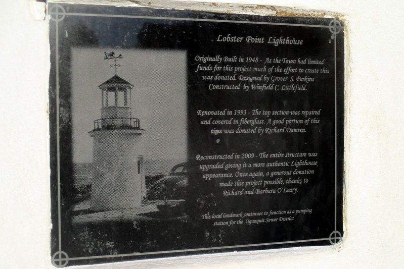 Lobster Point Lighthouse Marker image. Click for full size.