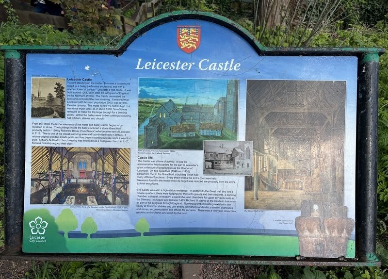 Leicester Castle Marker image. Click for full size.
