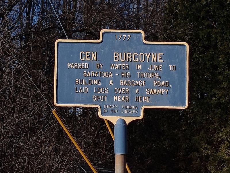 Gen Burgoyne Marker image. Click for full size.