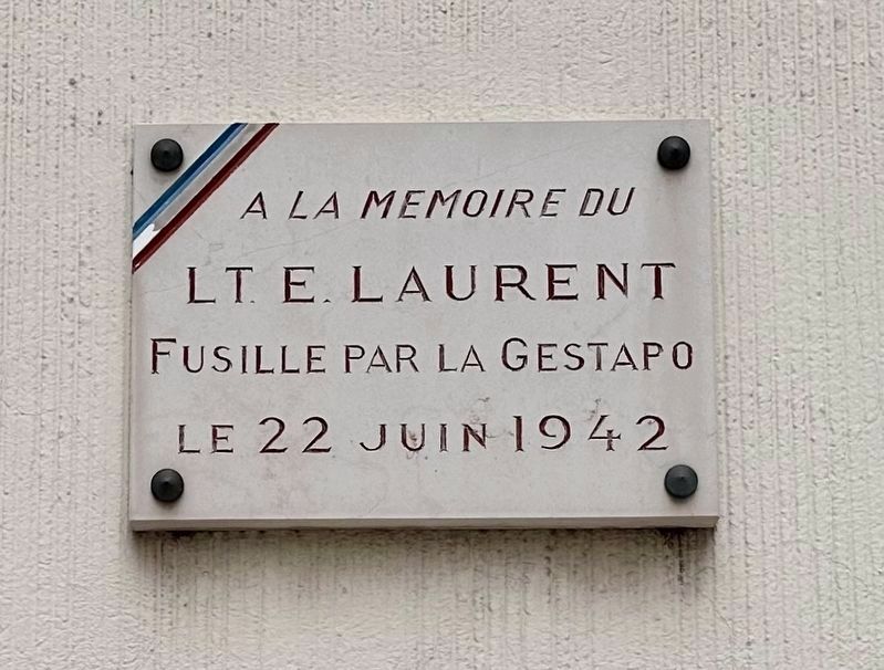 Lt. E. Laurent Memorial image. Click for full size.