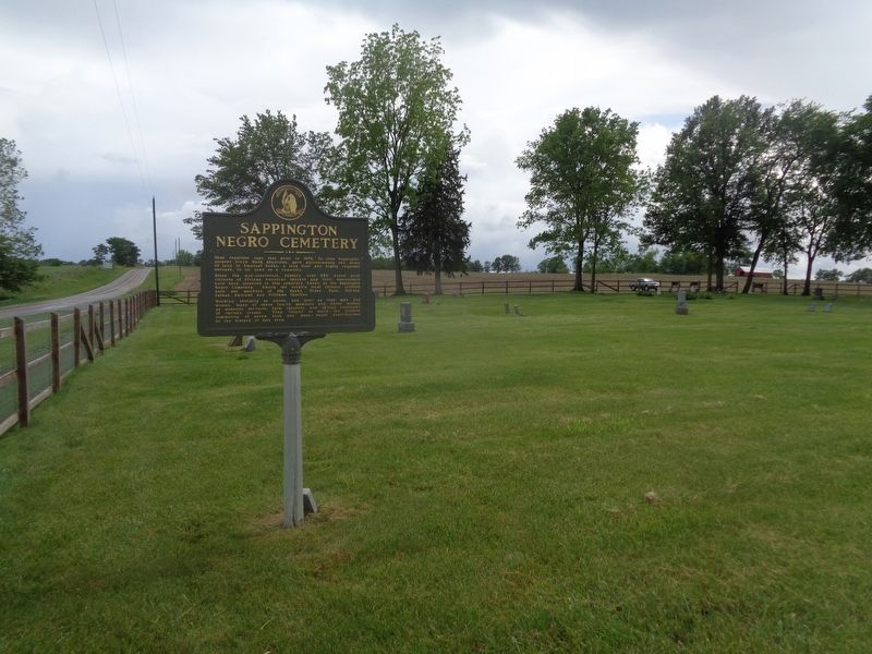 Sappington Negro Cemetery Marker image. Click for full size.