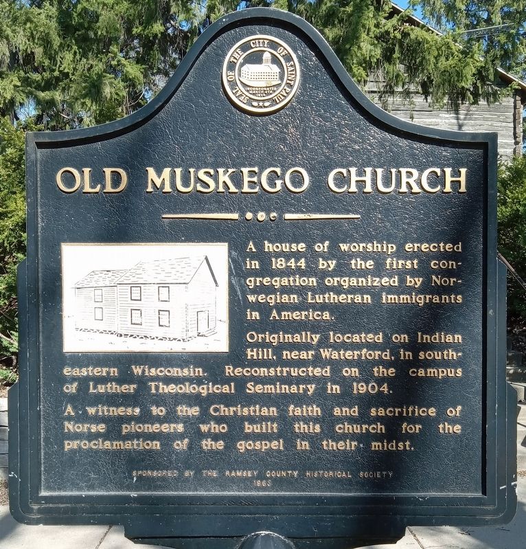 Old Muskego Church Marker image. Click for full size.