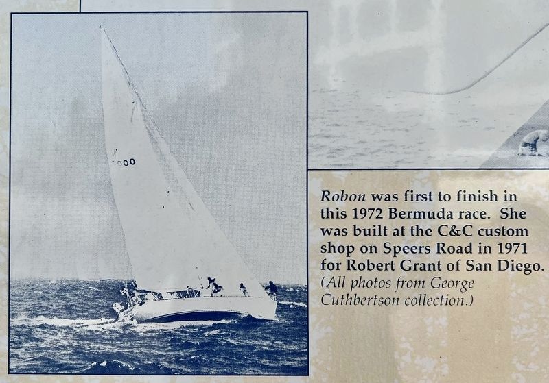 Yacht Launching in the 1970s marker photo detail image. Click for full size.