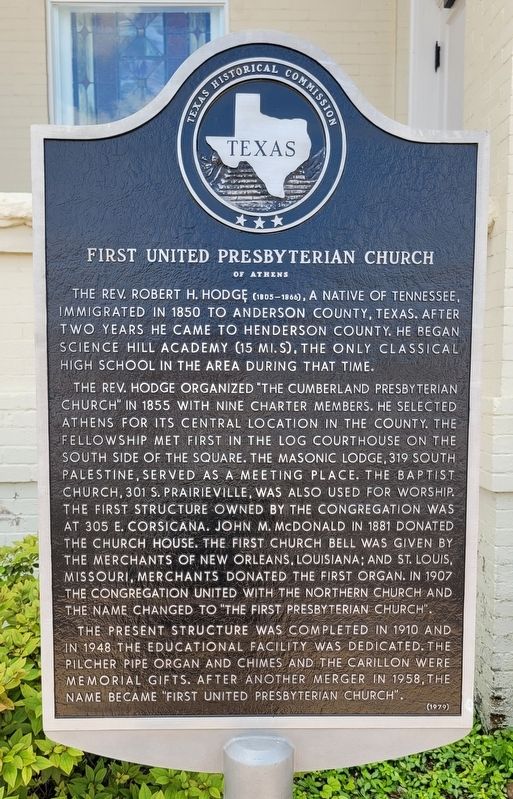 First United Presbyterian Church of Athens Marker image. Click for full size.