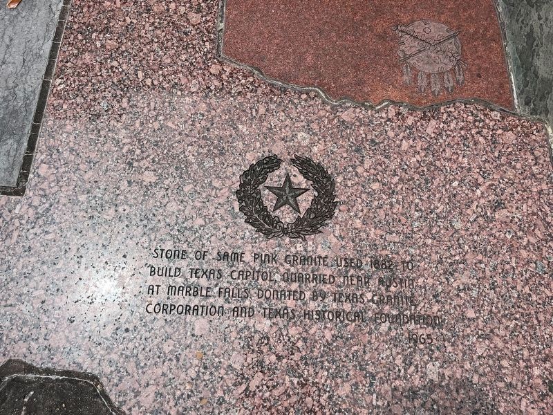 Inscription on the Texas stone image. Click for full size.