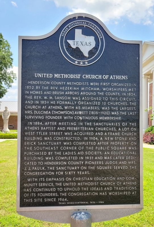 United Methodist Church of Athens Marker image. Click for full size.