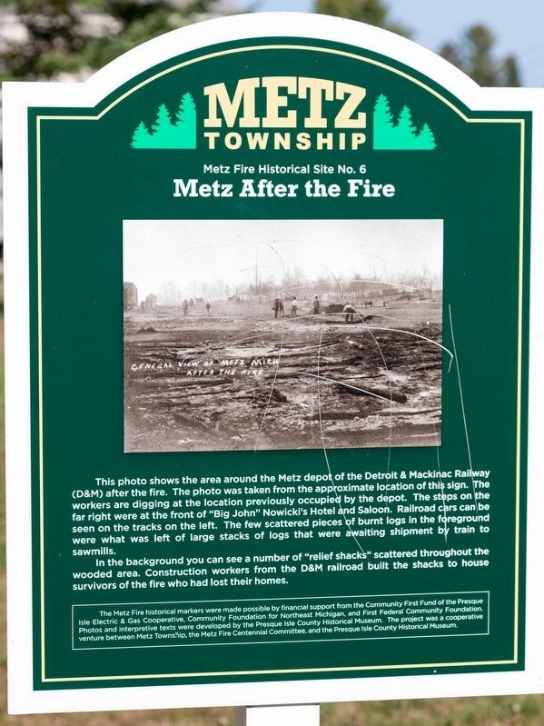 Metz After the Fire Marker image. Click for full size.