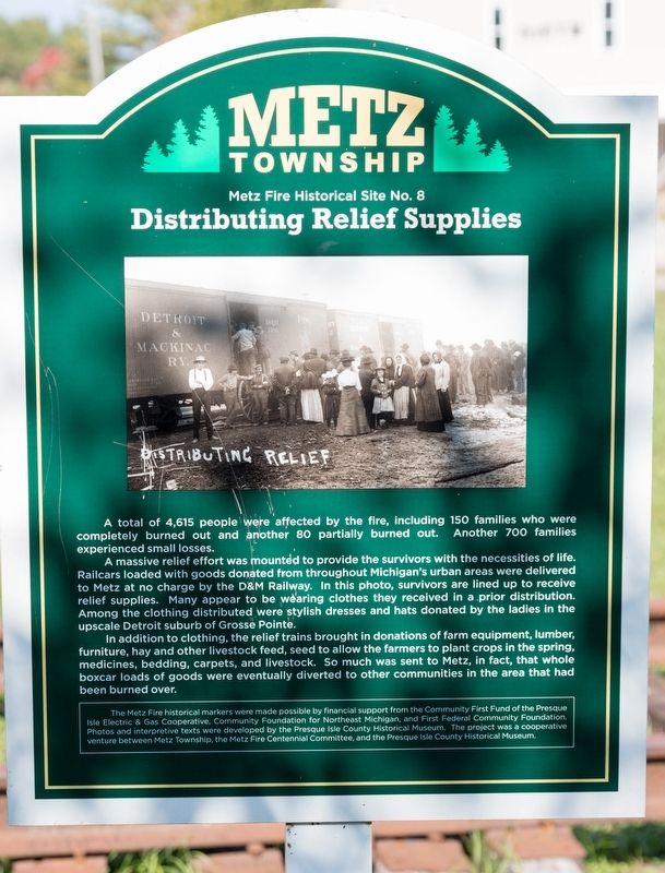Distributing Relief Supplies Marker image. Click for full size.