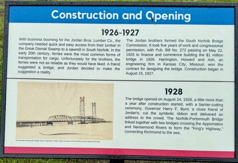 Construction and Opening Marker image. Click for full size.