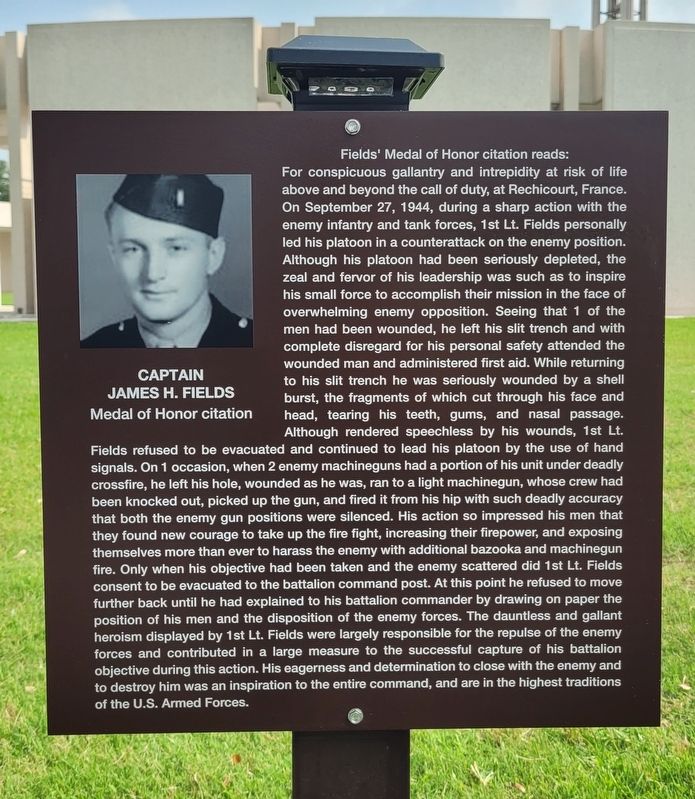 Captain James H. Fields Marker image. Click for full size.