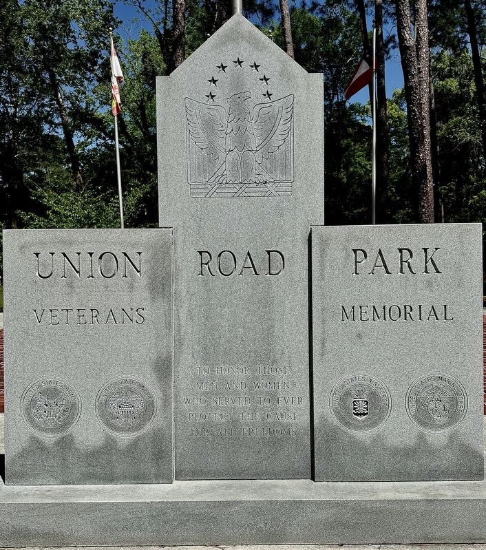 Union Park Veterans Memorial Marker (front) image. Click for full size.