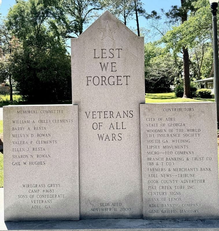 Union Park Veterans Memorial (rear) image. Click for full size.