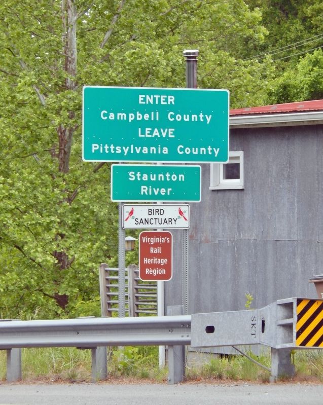 Staunton River Bridge Sign image. Click for full size.