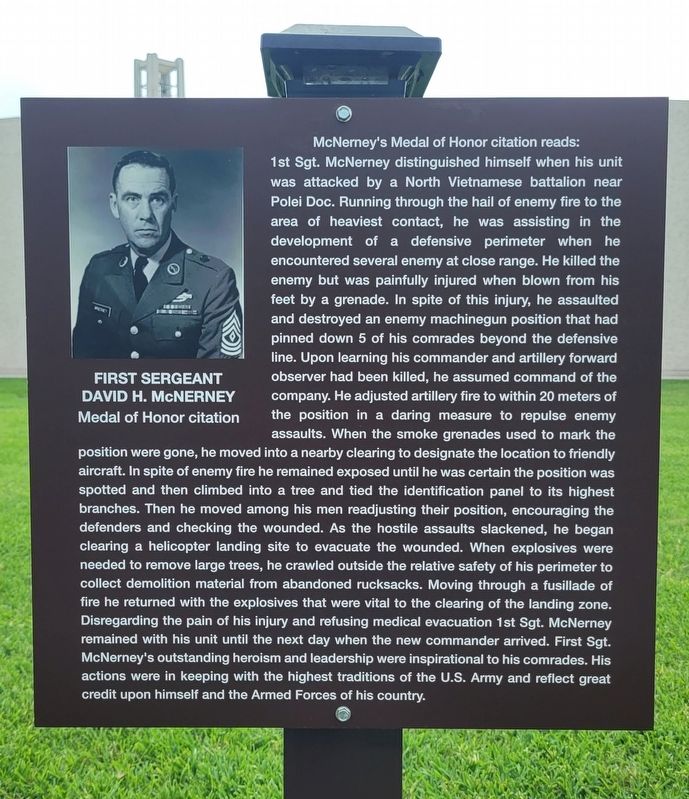 First Sergeant David H. McNerney Marker image. Click for full size.