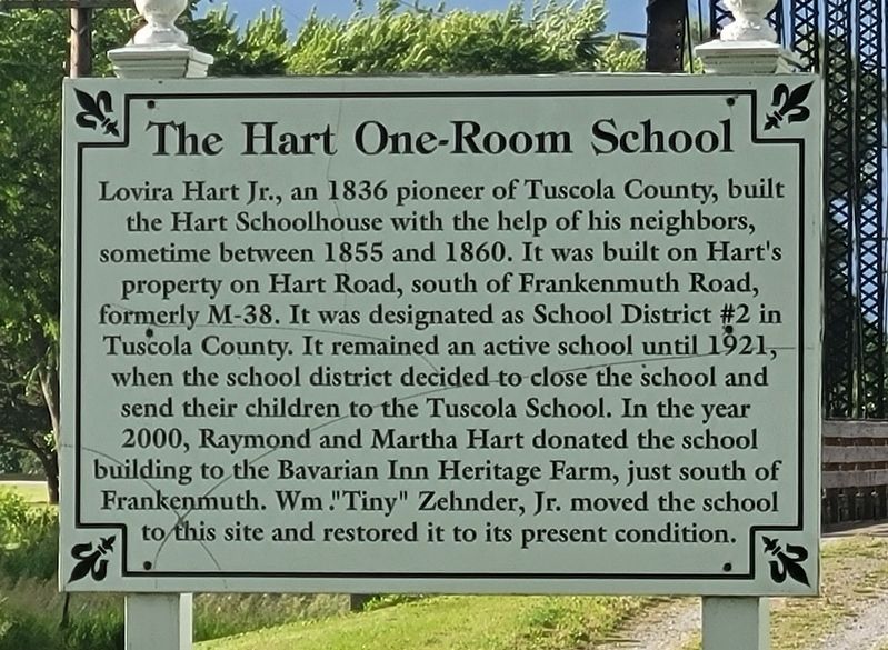 The Hart One-Room School Marker image. Click for full size.