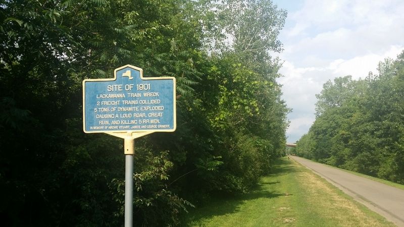 Site of 1901 Lackawanna Train Wreck Marker image. Click for full size.