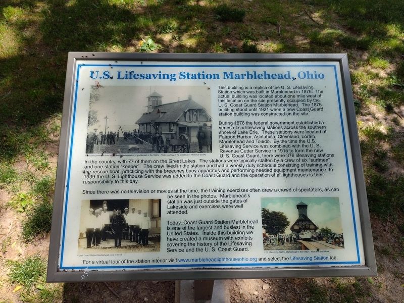 U.S. Lifesaving Station Marblehead, Ohio Marker image. Click for full size.