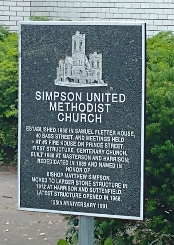 Simpson United Methodist Church Marker image. Click for full size.