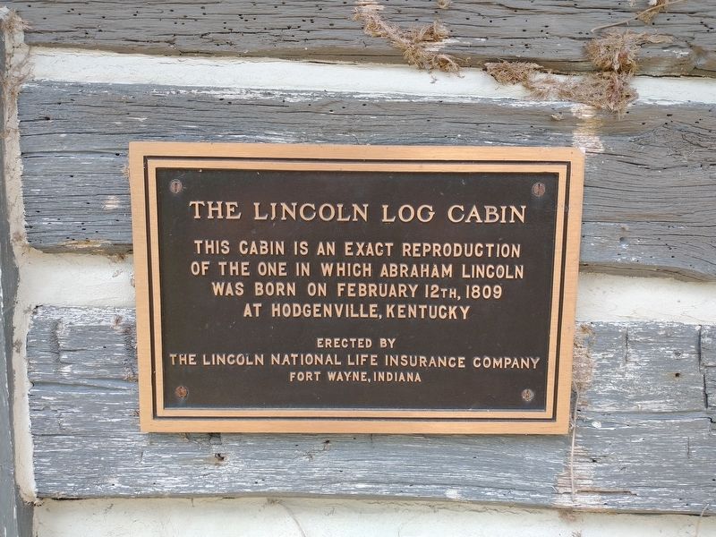 The Lincoln Log Cabin Marker image. Click for full size.