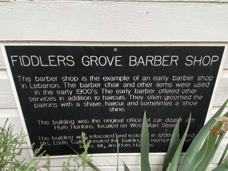 Fiddlers Grove Barber Shop Marker image. Click for full size.