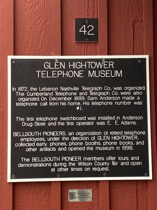 Glen Hightower Telephone Museum Marker image. Click for full size.