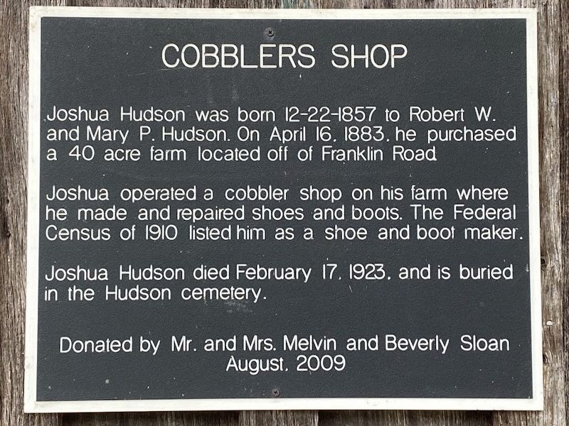Cobblers Shop Marker image. Click for full size.