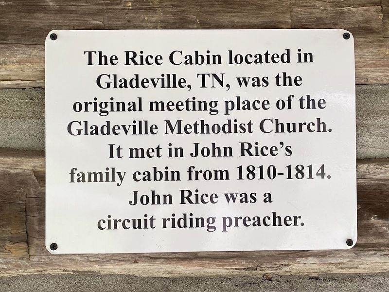 Original meeting place of the Gladeville Methodist Church Marker image. Click for full size.