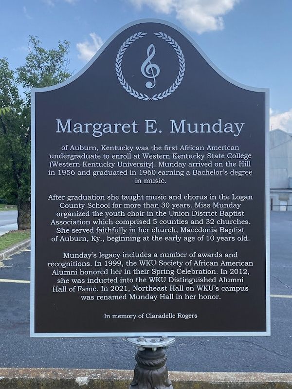 Margaret E. Munday Marker image. Click for full size.