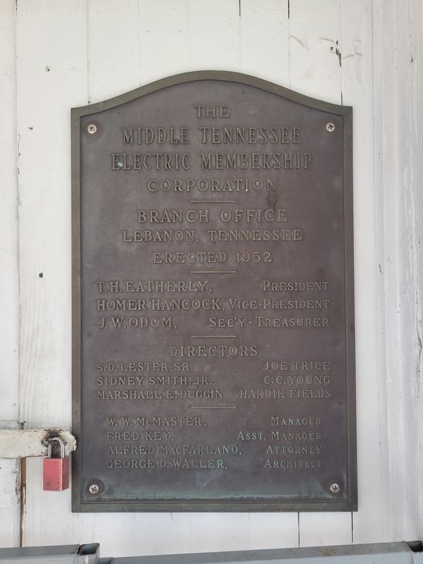 Pete Smith Store Middle Tennessee Electric Museum Marker image. Click for full size.