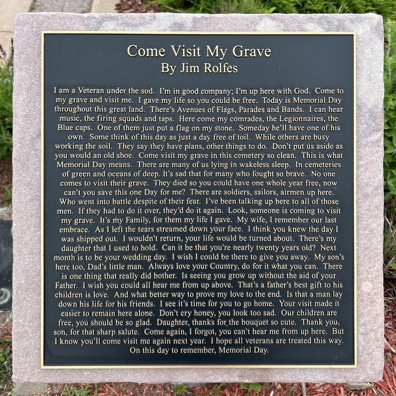 Come Visit My Grave By Jim Rolfes image. Click for full size.