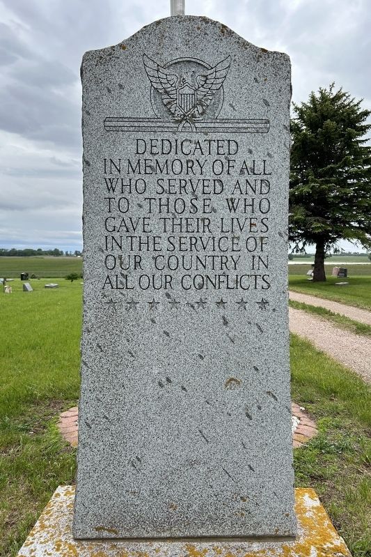 Colman Cemetery Veterans Memorial Marker image. Click for full size.